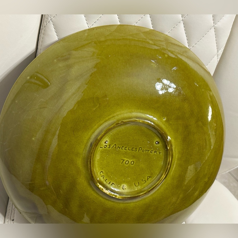 Mid-Century chip and dip platter vintage 1960s-1970s pottery dish - Picture 6 of 9